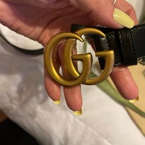 Gucci black leather double GG belt. New with package it came in. Size 29